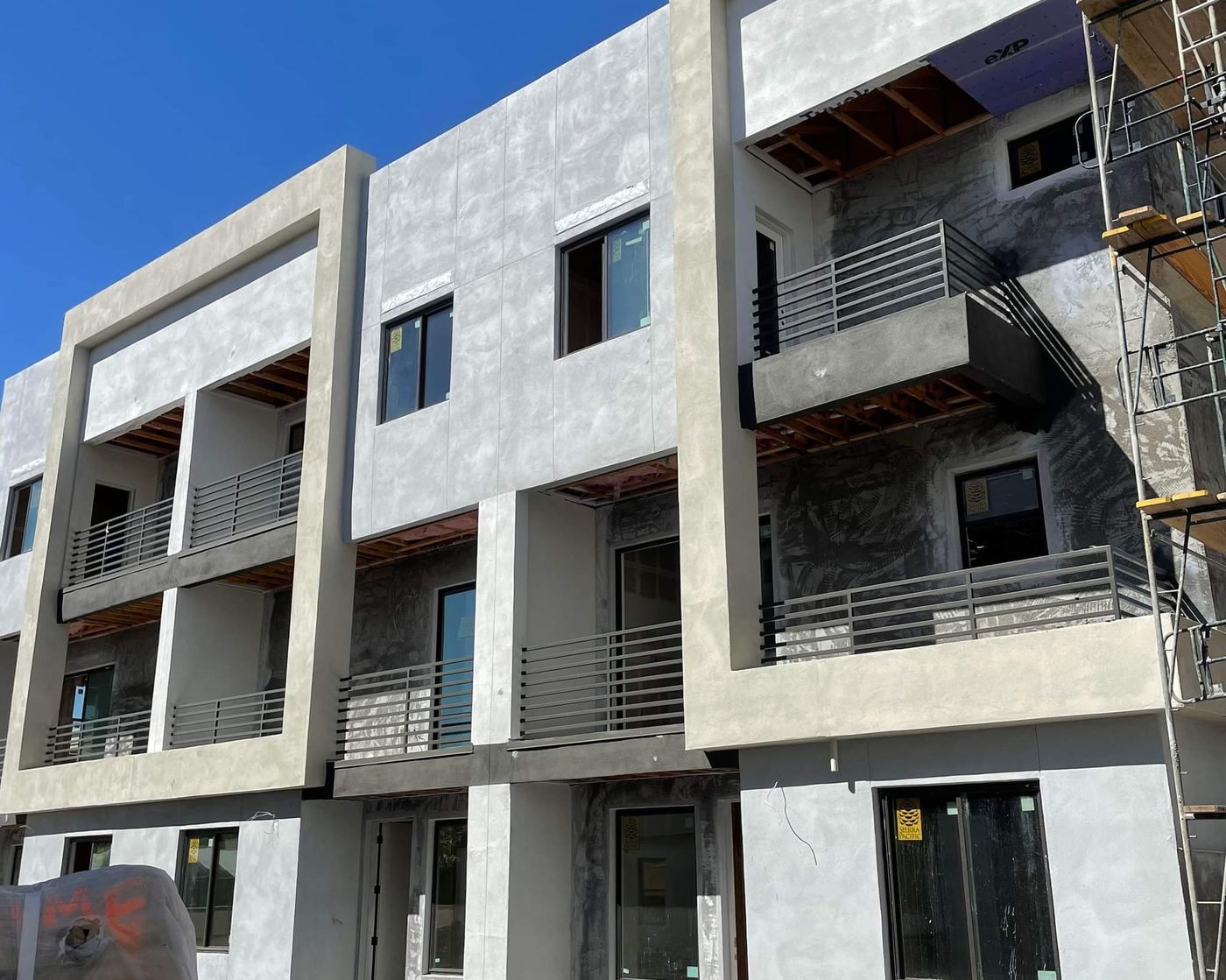 Completed townhome development — brick and stucco facade, Phoenix Arizona